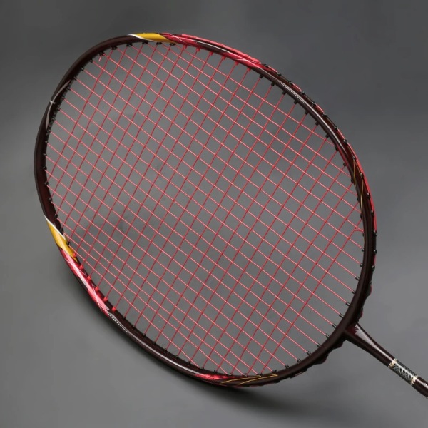 100 % kolfibersträngad badmintonracket 3 färger Superlätt 5U bambu hantverksracket Sportväska Professionell racket Black