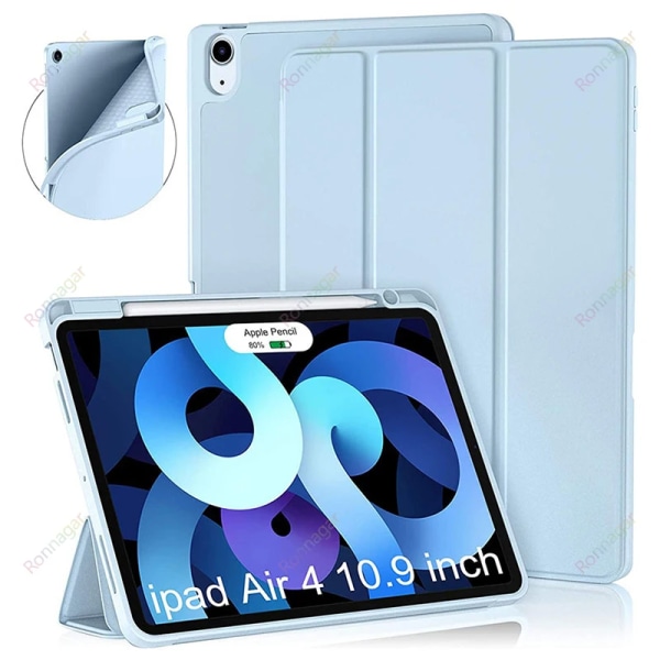 För iPad 10:e generationens case 10,9 tum 2022 iPad case iPad 10 case iPro 11 iPad Air 5 4 10,9 Stöd 2nd Gen Pencil Charging 1pc glass not case iPad Air 5 10.9 2022