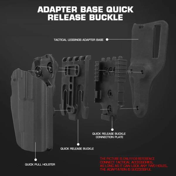 Ny taktisk droppbensbandsrem hölsteradapter för Glock 1911 P226 Beretta M9 jaktpistol midjebälte QLS-plattform GB56 TAN Kit(Size.L)