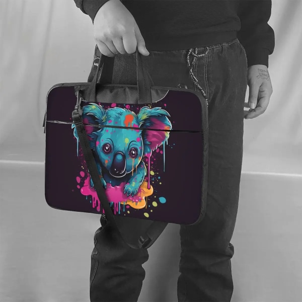 Koala Laptopväska Psychadelic Grafitti För Macbook Air Pro Microsoft 13 14 15 15.6 Case Travelmate Vattentät påse As Picture 15.6inch