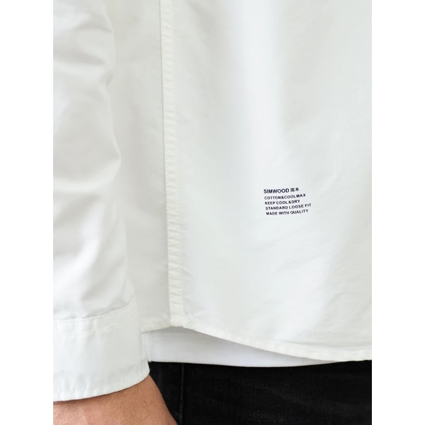 2023 Höstnya Casual Oxford-skjortor Herr Oversize Hög kvalitet Plus Size Märkeskläder White XXXL REC 90.5-100KG