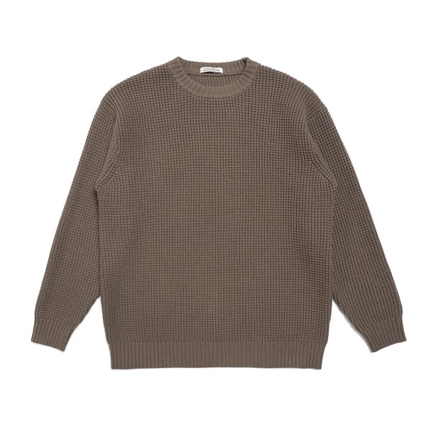 Höstnyhet 2023 Oversize Warm Heavyweight Sweater Herr Våffelmönster Plus Size Stickad Pullover Light Coffee XXL REC 80.5-90KG