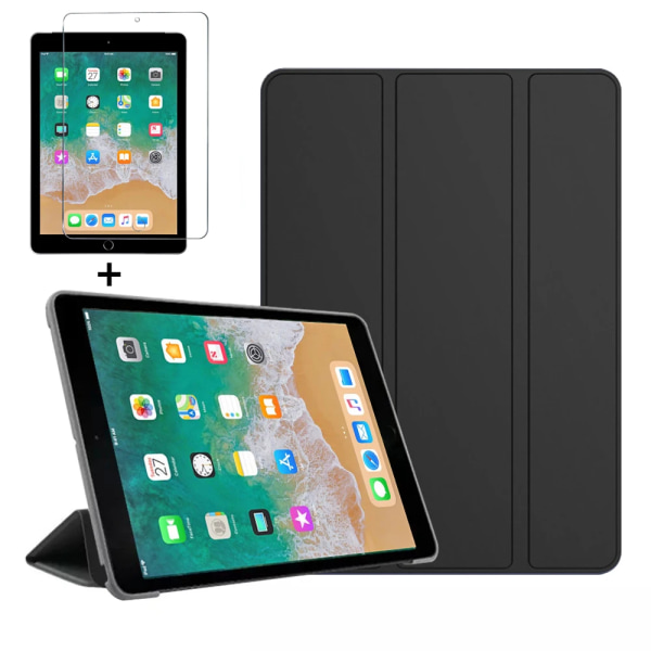 För iPad 9,7 tum 2017 2018 5:e 6:e Gen A1822 A1823 A1893 A1954 Fodral för ipad Air 1/ 2 Case För ipad 6/5 2013 2014 års case iPad Pro 9.7 2016 Black glass