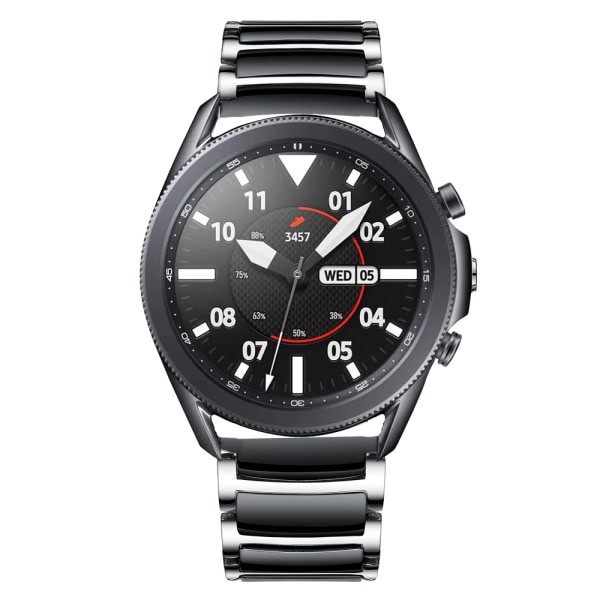 Lyxigt cermetband för Samsung Galaxy watch 6 5 4 40 mm 44 mm 45 mm watch För Watch 4 Classic 47 mm 43 mm 46 mm klockband Silver black Galaxy watch 5 40mm