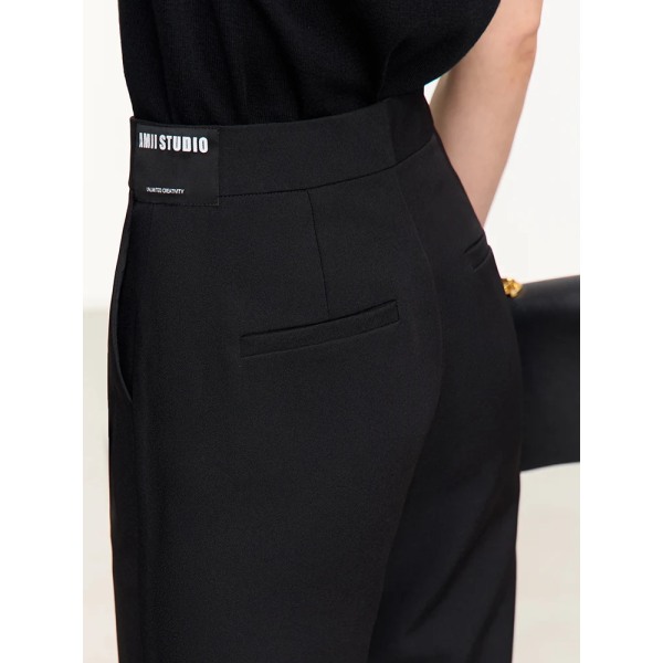 Minimalism Mångsidig kontor Dam Dambyxor 2023 Sommar Ny Enfärgad Lång Casual Kvinnlig Penna Pantalones 12342424 coffee XL