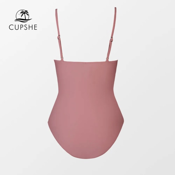 Ruched Mage Control One-Piece Baddräkt För Kvinnor Rosa Sexig V-ringad Monokini Badkläder 2023 Baddräkter Strandkläder DAA12E2G002AC L