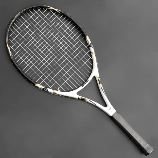 Unisex proffs tennisracketsträng 45-50 LBS racket Tennis kolfiber toppmaterial Sportträning Tennisracketväska WHITE