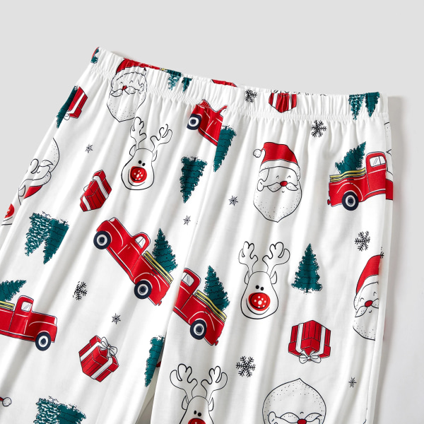 Matchande pyjamasset för julkoffertar och print (flambeständigt) Red Baby3-6M