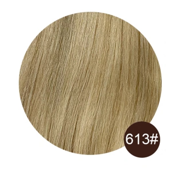 7 st Klämma i människohårförlängningar 100 % äkta människohår Klämma i hårförlängningar Klippbara hårbitar Rakt Remy Black Hair 613 20inch 100gram