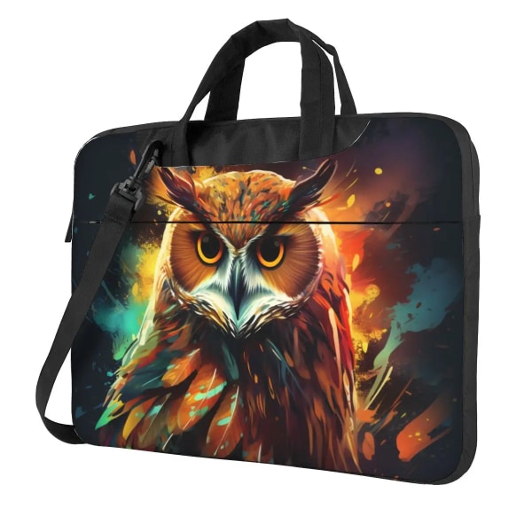 Owl Laptopväska Animal Head Flames För Macbook Air Pro Acer Dell 13 14 15 15.6 Case Business Stötsäkra portföljer As Picture 13inch