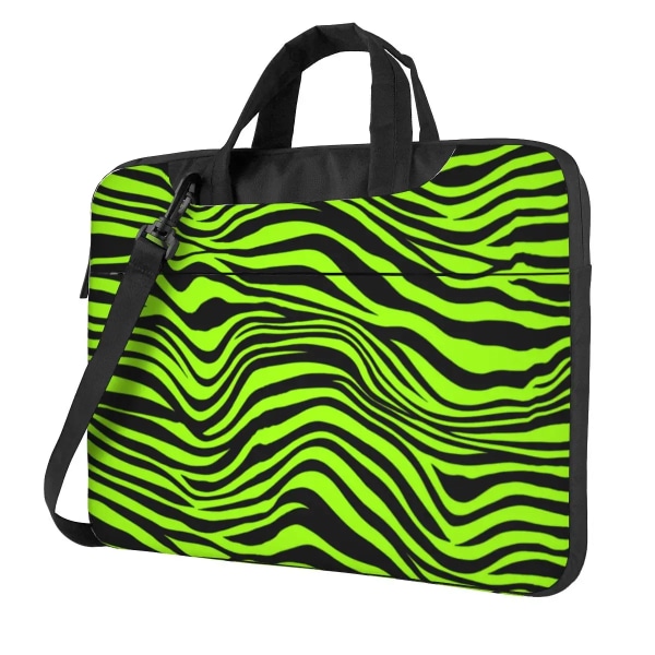 Green Tiger Print Laptopväska Roligt djur för Macbook Air Pro HP Huawei Case Business Vattentät 13 14 15 15,6 påse 1 14"