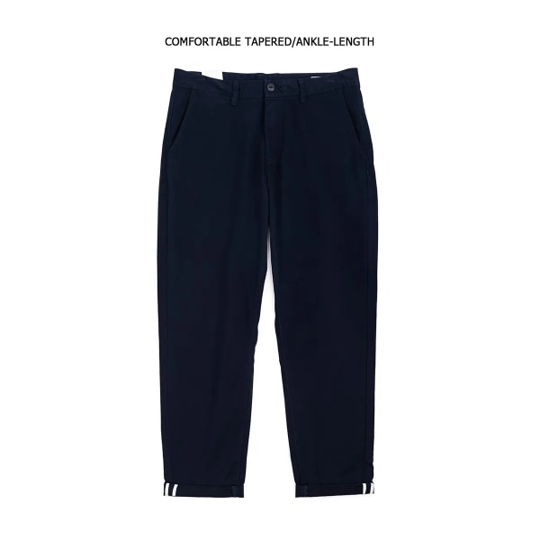 2023 Höstnya avsmalnande byxor Herr Basic Bekväma chinos Smart Causal högkvalitativ garderob Essential byxor Navy Blue CT03 34