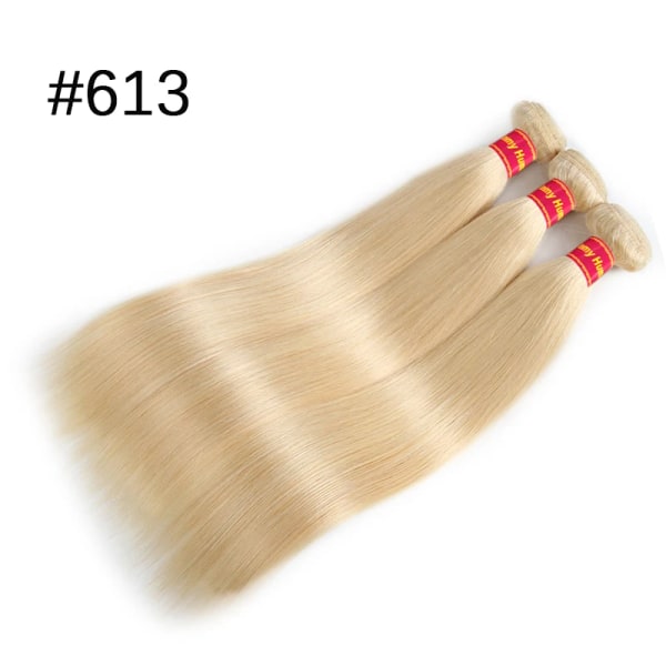 Raka brasilianska Remy Hair Weave Bundles #613/#4/#33/#30/#27/#99J/#BURG Mänskligt hårförlängning 100 g/styck dubbelinslag för kvinnor 1B 16 Inches