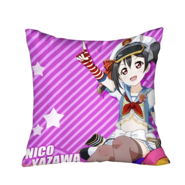 Hobby Express Nico Yazawa - Love Live Anime Dakimakura Square Cover GZF315 40 cm x 40 cm Peach Skin