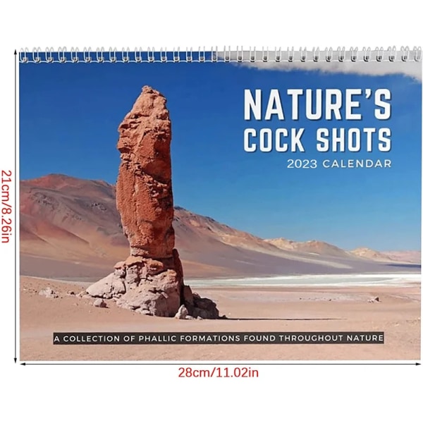 Creative Nature's Cock Shot 2023 Kalender Rolig Kalender Natural Scenery Väggkalender Snygg och intressant kalenderpresent