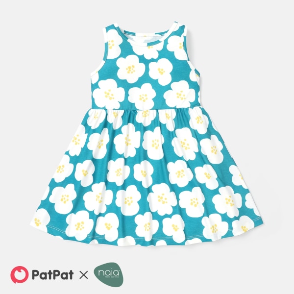 Toddler/Kid Girl Heart Print/Polka dots ärmlös klänning Green Kids2Years