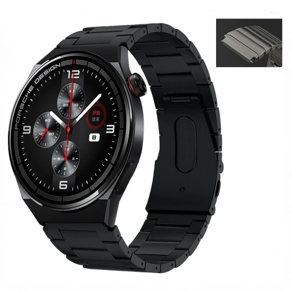 22mm titanlegeringsrem för Samsung Galaxy watch 46mm Gear S3 Huawei watch 3/GT2 Pro företagsarmband för Amazfit GTR 47mm Silver 22mm width strap