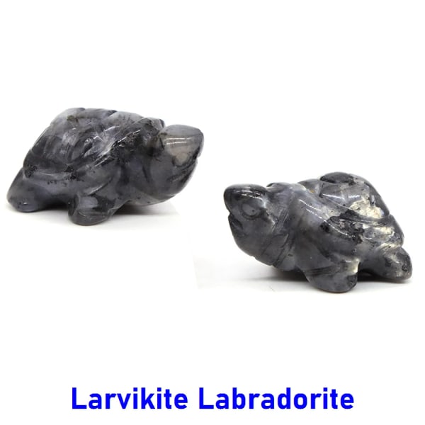 1" Mini sköldpadda Skulptur Naturlig ädelsten snidad Healing Kristall Djur Staty Reiki sten för smycken att göra massor partihandel Black Labradorite 20 PCS