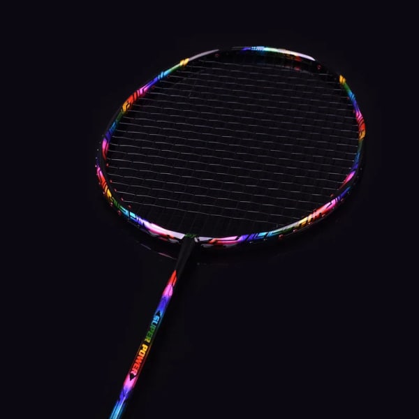 Högspänning 35LBS G4 100% kolfibersträngad badmintonracket Professionell Ultralätt träningsracketväskor 4U 80G Speed Black