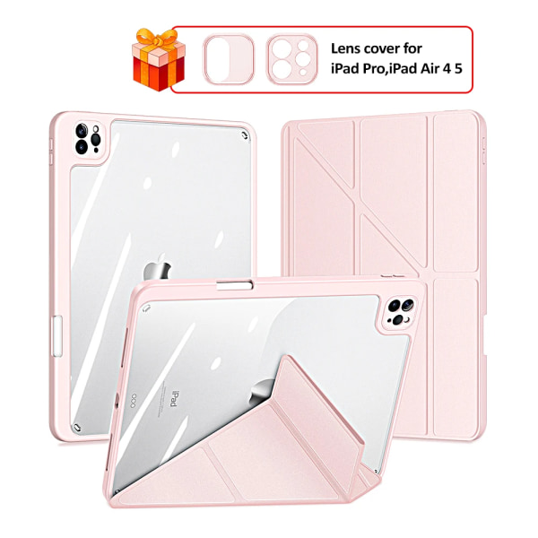 Case för iPad Pro 11 12 9 10:e 10.2 9:e 8:e generationens case för iPad Air 5 4 Mini 6 2021 2022 10.9 Stötsäkert cover Tillbehör Pink iPad 10th 10.9