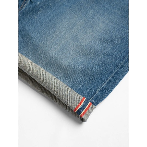 High Standard 2023 Summer New Loose Raw Raw jeansshorts Herr 13,2 oz Selvedge Jeans Short Washed  Vintage Blue 30 REC 63-67.5KG