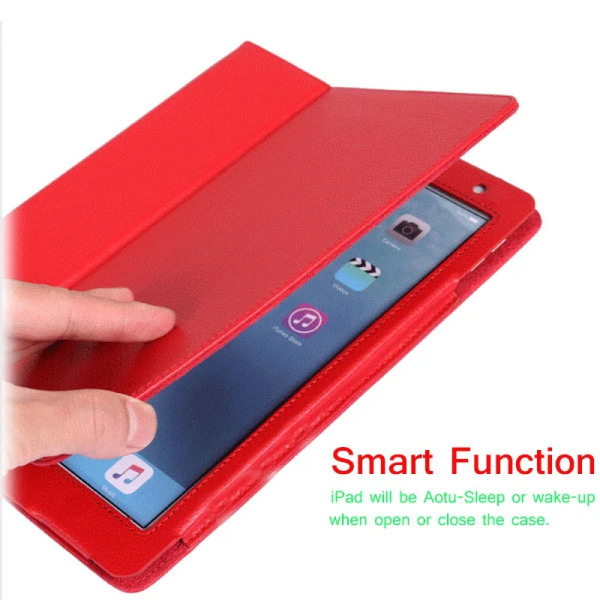 7,9'' Folio Stand Coque för iPad mini 2 mini 3 case Magnetic Smart Flip PU Läder A1432 A1455 A1490 för iPad mini 123 cover Red