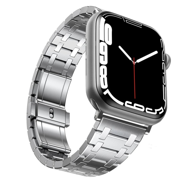 Metallrem För Apple Watch 8 7 49mm 45mm 41mm 6 5 4 SE 44mm 40mm Rostfritt stål Smart Watch Armband För iwatch 3 42mm 38mm Black 42mm 44mm 45mm 49mm
