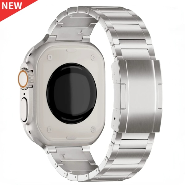 Titanium Metal Band för Apple Watch Ultra 49mm 8 7 45mm 41mm Rostfritt stål ersättningsrem för iwatch 6 5 4 3 SE 44mm 42mm Titanium color iWatch Ultra 49mm