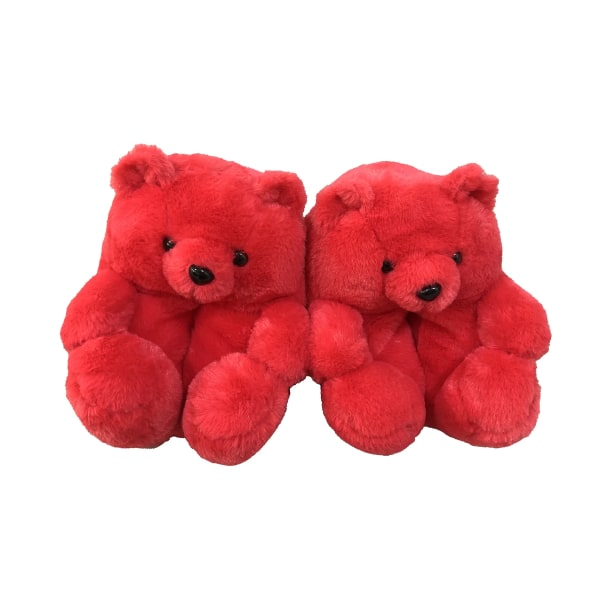 Kawaii Teddy Bear Plysch Skor Fyllda Mjuk bomull Djurtofflor Härlig för barn Barn Vinter Inomhus Golv Sko Julklappar 1