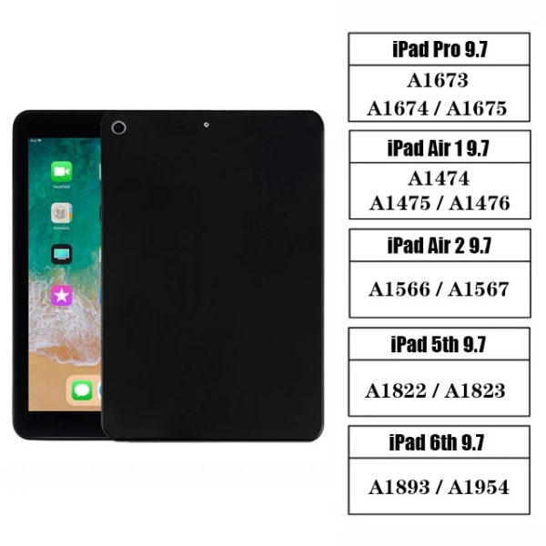 Case för Apple iPad Air Mini Pro 1 2 3 4 5 9,7 10,2 10,5 10,9 11 7:e 8:e 9:e 10:e generationens flexibelt mjukt cover iPad 9.7