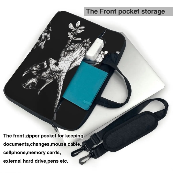 Laptopväska Jurassic Bloom Design Notebook-väska Cool Dinosaur Print Portable 13 14 15 Snyggt case för Macbook Air Pro As Picture 13inch