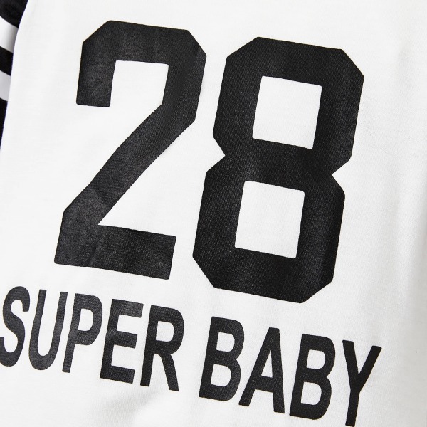 Baby Boy/Flicka Sportig Naia Letter Print Långärmad Jumpsuit Black 6-9Months
