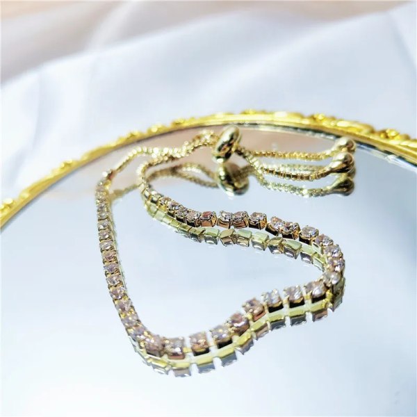 Mode Kristallarmband för kvinnor Lyxiga mikroinlagda zirkonarmband för kvinnor Justerbart armband Smycken Present Pulseras Mujer 8