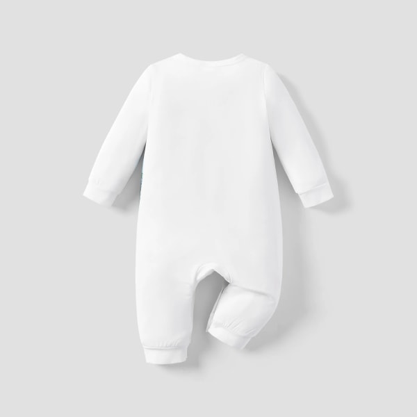 Baby Pojke/Flicka Naia Miljöteman Print Långärmad Jumpsuit White 3-6Months