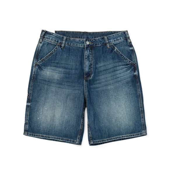 Sommar 2022 Nya löst sittande arbetskläder Herr Carpenter Short Oversize Cargo jeansshorts Jeans Plus Size Kvalitetskläder blue XL