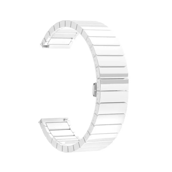 22mm20mm keramiskt band för Samsung Galaxy watch 4 5 6 Huawei Watch GT/GT3 Pro 46mm/43mm metallarmband Armband för Amazfit GTR White Samsung Watch 5 band