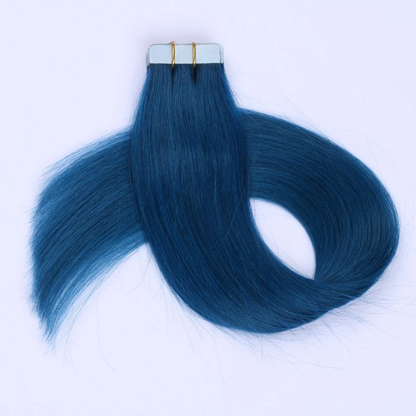 Remy Human Hair Tape Extensions 16" 18" 20" 22" 24" Skin Weft Sömlös europeisk hårtejp Hår för salongshår 20st #99J 20 inches