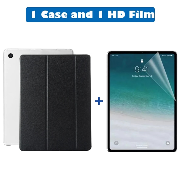 För iPad 2:e 3:e 4:e 5:e 6:e 7:e 8:e 9:e 10:e generationens case för iPad 2 3 4 5 6 7 8 9 10 9,7 10,2 10,9 Tri-fold Cover For iPad 10th 2022 Black HD film