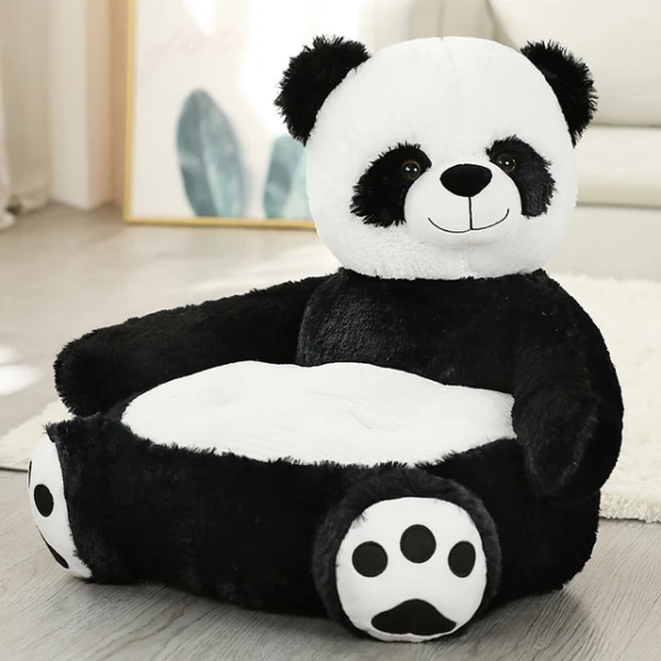 Kawaii Teddy Bear Panda Enhörning Anka Kanin Barn Soffa Stol Plyschleksaker Säte Baby Nest Sovsäng Vuxen Kudde Uppstoppad Kudde panda Outer skin cover