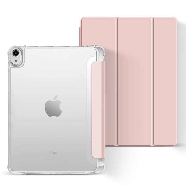 Med pennhållare Case För NY iPad 10,2'' 2021 8:e 7:e 9:e generationen A2197 A2200 A2198 2020 Slim Funda Case Wake Smart Cover iPad air 3 Pro 10.5 Pink