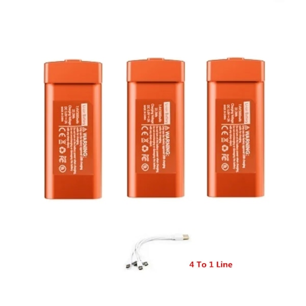 L800 Pro 2 L800 Pro2 4K 6K 8K Flygfotografering Borstlös GPS RC Drone reservdelar 7,4V 3000mAh batteri/propeller/ USB -linje/arm 1Battery Orange