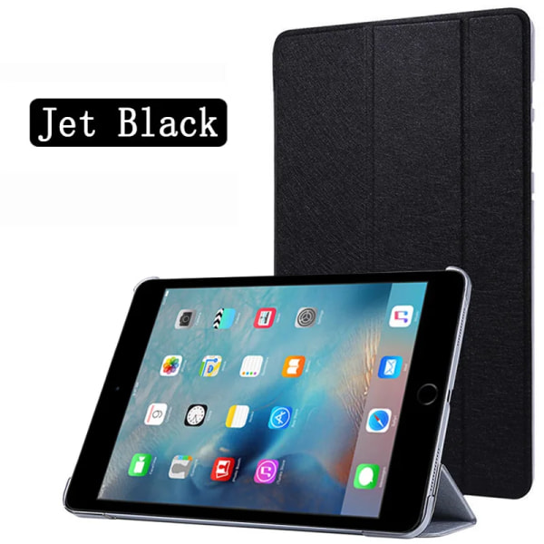 Case för Apple iPad Mini 4 7,9'' 2015 Mini4 4:e generationens Auto Wake Sleep Trifold Stand Funda Leather Flip Smart Cover iPad Mini 4 7.9 2015 Jet Black