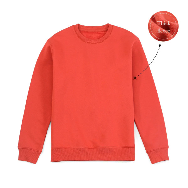 Atletisk herrtröja fleecehuvtröja 390 g tjockt tyg 2023 Höst Vinter Ny Varm Plus Size Jogger Sweatshirts Orange Red S