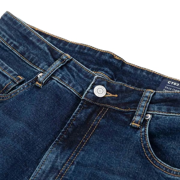 2023 Höstvinter Nya bekväma avsmalnande jeans Män Rejäla ankellånga jeansbyxor Plus Size Märkeskläder SK13081 Blue 28