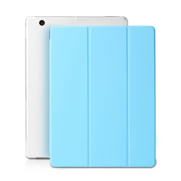 Case för iPad 2 3 4 cover PU Läder Tri-fold case för iPad 2:e 3:e 4:e generationens Smart Cover för iPad2 iPad3 iPad4 case iPad 3th Generation Blue