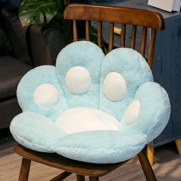 Kawaii Cat Paw Sittdyna Jätte gosedjur Plysch mjuk soffa Inomhus Hemstol Dekorkudde Present till flickor Barn round blue 100x120cm