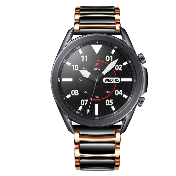 Lyxigt cermetband för Samsung Galaxy watch 6 5 4 40 mm 44 mm 45 mm watch För Watch 4 Classic 47 mm 43 mm 46 mm klockband Rose gold black Galaxy watch 5 40mm