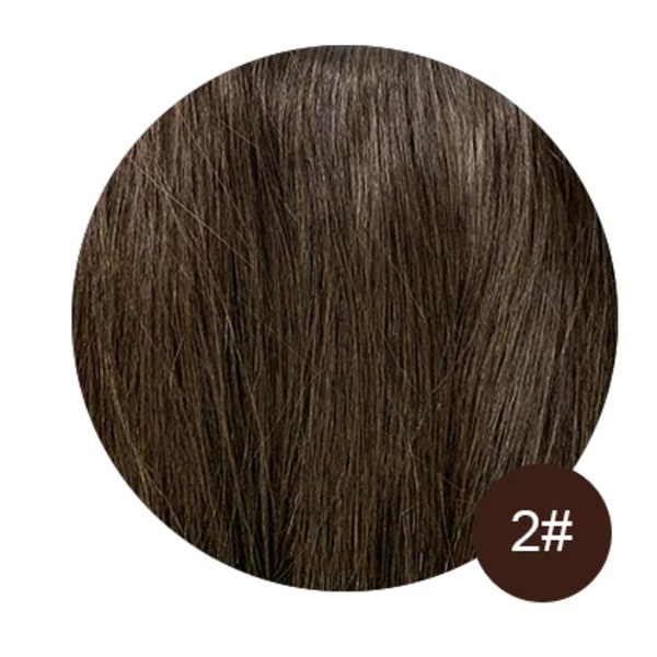Människohår Topper För Kvinnor Naturligt hår Peruker 12x13cm Clip In Topper Blont raka hårstycken Andas Silk Base Hårperuk 2 30CM (50g)