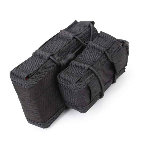 Tactical Molle Mag-påse 9 mm 5,56 dubbla förvaringsväskor 1000D Nylon Militärpistol Fast mag Bältesklämma magasinspåsar OD