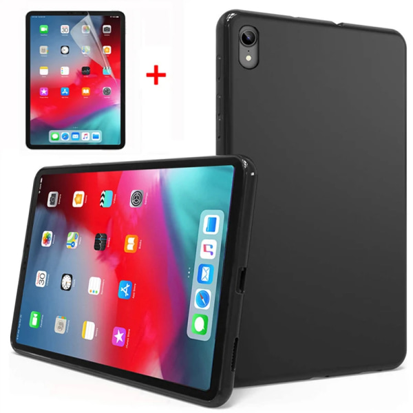 Stötsäkert case för Apple iPad Pro 12.9 2018 2020 2021 2022 12.9'' Flexibelt mjukt silikon svart skal cover iPad Pro 12.9 2018 Case and Film